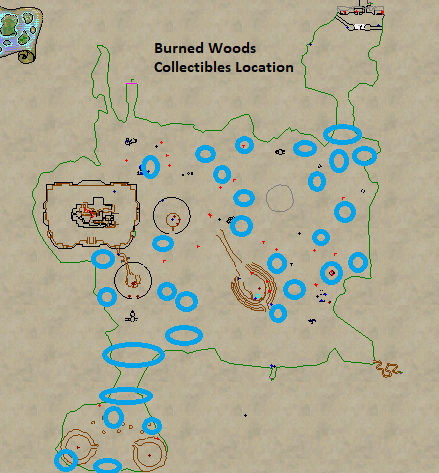 Burned Woods Collectible Locations